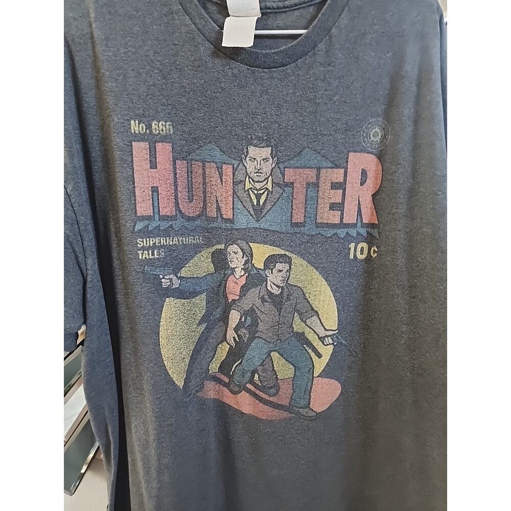 Hunter Comic Tee Fury Men's XL Supernatural Black Graphic T-shirt